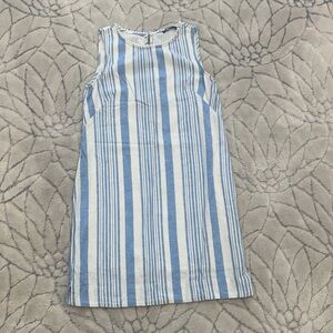 Striped Blue and White Midi Dress